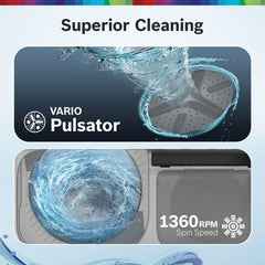 Bosch 9 kg 5 Star Semi-Automatic Top Loading Washing Machine (2025 Model, WJP904P0IN, 3 Wash Programs, Anti-Rust Body, 1300 RPM Spin Speed, Peacock Blue, 5 Years Comprehensive Warranty)