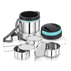 Pigeon HotBite Stainless Steel Insulated Lunch Box with 320 ml Food Containers, Hot and Cold