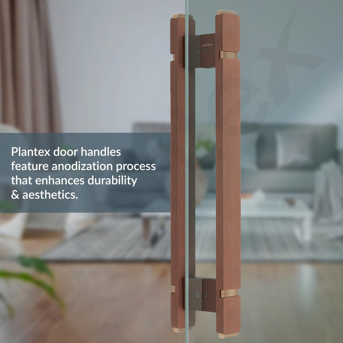 Plantex 12 Inch Main Door Handle/Aluminium Handle for Door/Pull-Push Handle for Home/Office/3 Years Warranty Pack of 1 (APS-613, Rose Gold)-4