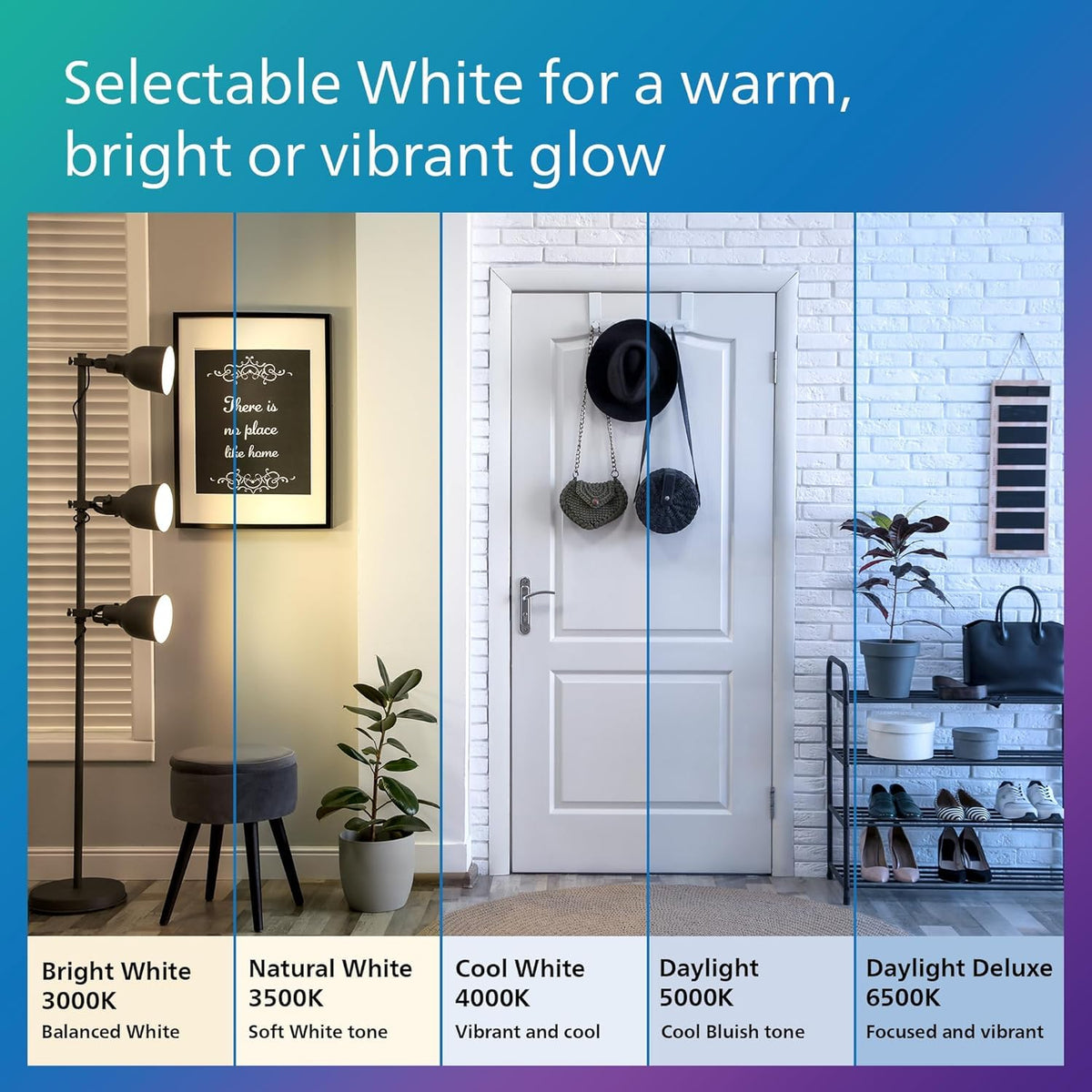 Philips LED A19 Selectable White Dimmable LED Bulbs - Flicker-free 60w Bulbs with EyeComfort Technology