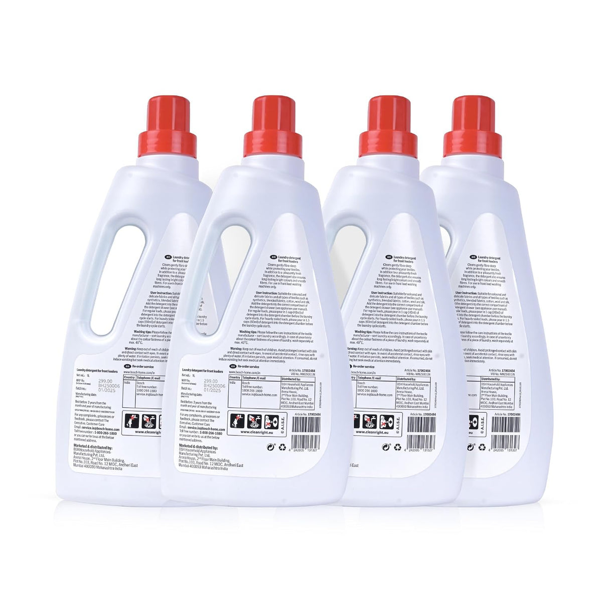 Bosch Detergent for Front Load Washing Machine - 1 L (pack of 4)