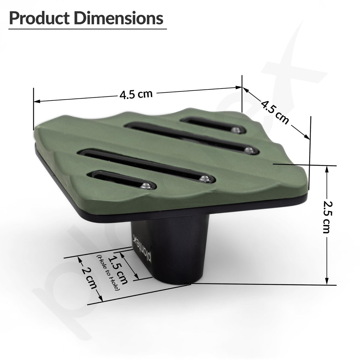 Plantex Knobs for Drawers/Drawer Knobs for Cabinets/Pull-Push Knobs for Kitchen/Bedroom Drawer - Pack of 1 (SH-434, DC-Black & Green)-2