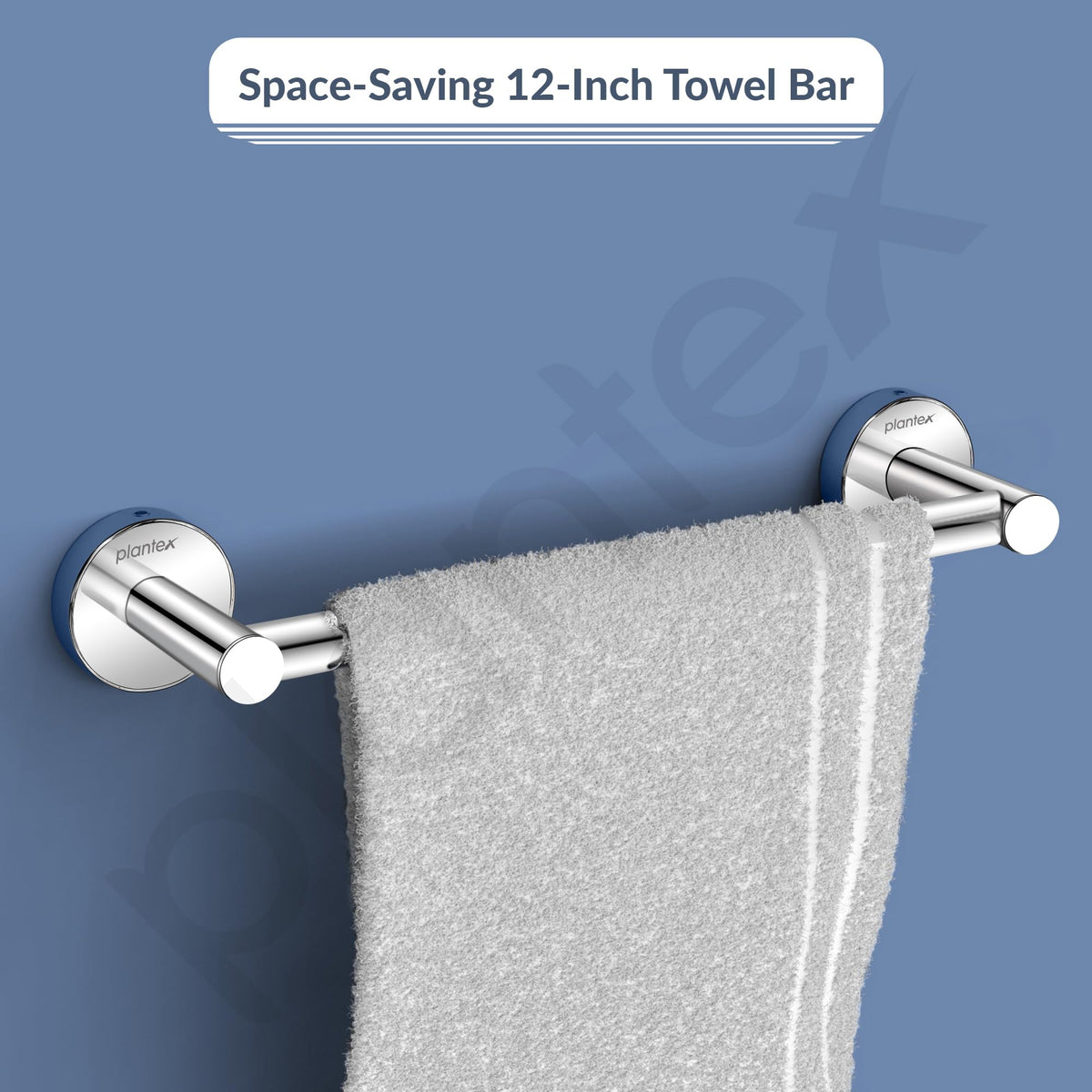 Plantex Towel Rod for Bathroom/12 inch Towel Bar/Towel Holder/Towel Hanger for Home/Bathroom Accessories - Pack of 3 (Chrome)-4