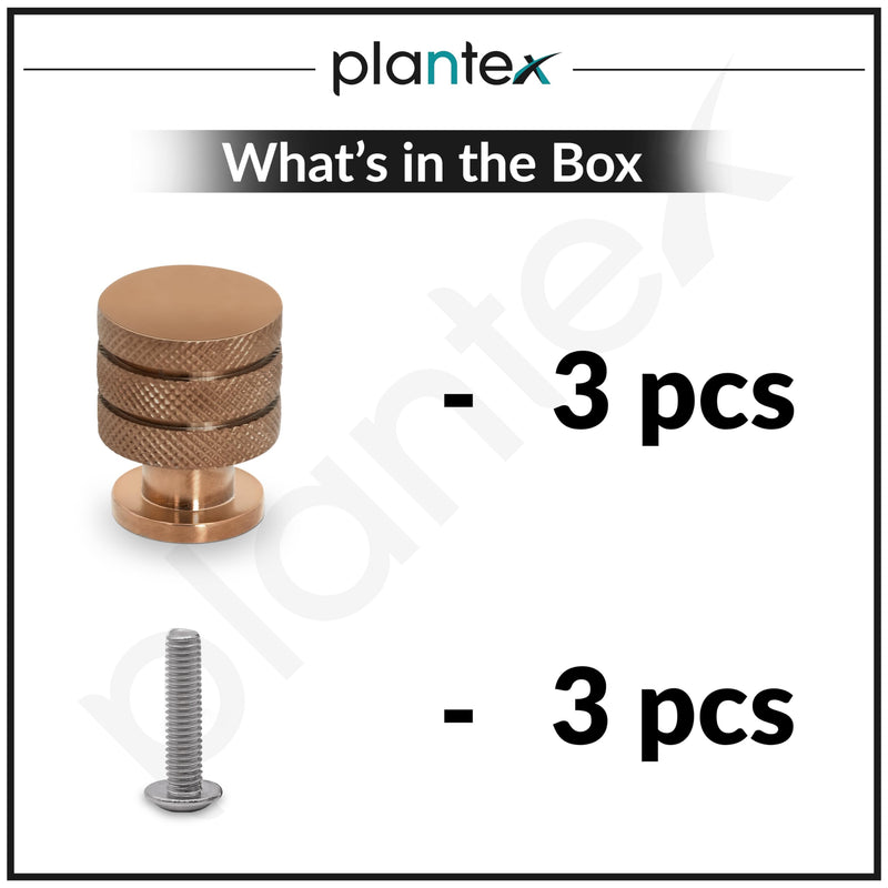 Plantex Knobs for Drawer/Drawer Knobs/Cabinet Knobs/Drawer knobs Handle/Pull-Push Knobs for Home/Office Drawers - Pack of 3 (Rose Gold)-5