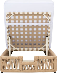 Reynard Outdoor Swimming Poolside Lounger (Tan) Braided & Rope