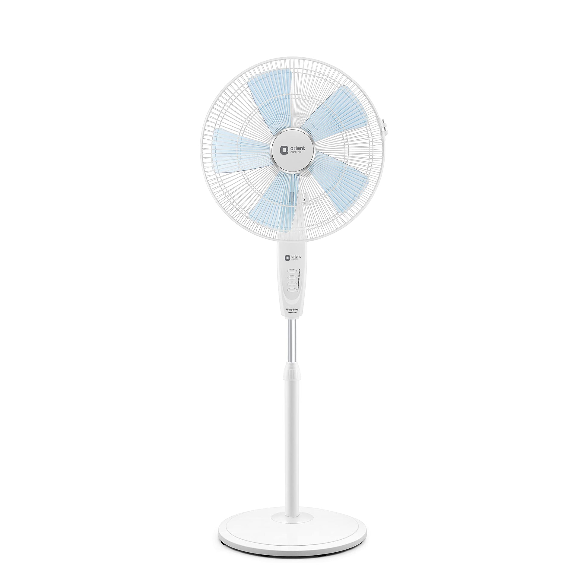 Orient Electric Stand-82 400 MM Oscillating Pedestal Fans | Stand Fan with Tilt Mechanism | High Air Delivery | Aesthetic Design with Telescopic Arrangement | 2 Year Warranty by Orient, Sky Blue