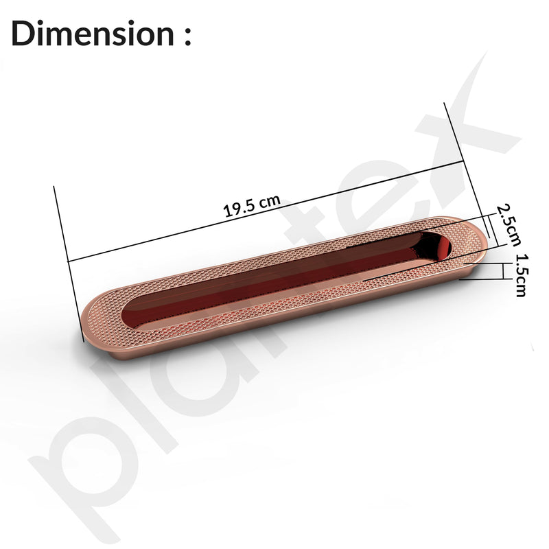 Plantex Sliding Door Handle/Concealed Handle for Sliding Door/160mm Concealed Handle for Wardrobe/Kitchen Cabinet - Pack of 4 (PVD Rose Gold) (Model APS-DTC-3770)-2