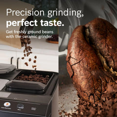 Bosch TPU40109 500 Series Fully Automatic Espresso Machine with Whole Bean Compartment and Ground Coffee Channel, TFT Di