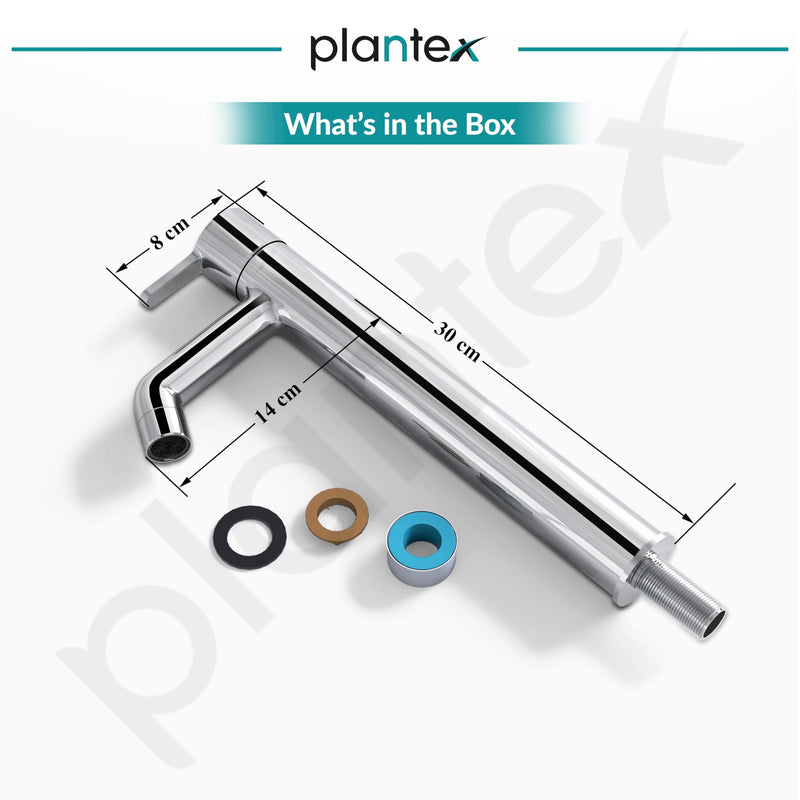 Plantex Pure Brass Pillar Tap for Wash Basin/High Neck Tap for Basin with Teflon Tape-7 Year Warranty by Plantex (ORE-1422, Chrome)-3