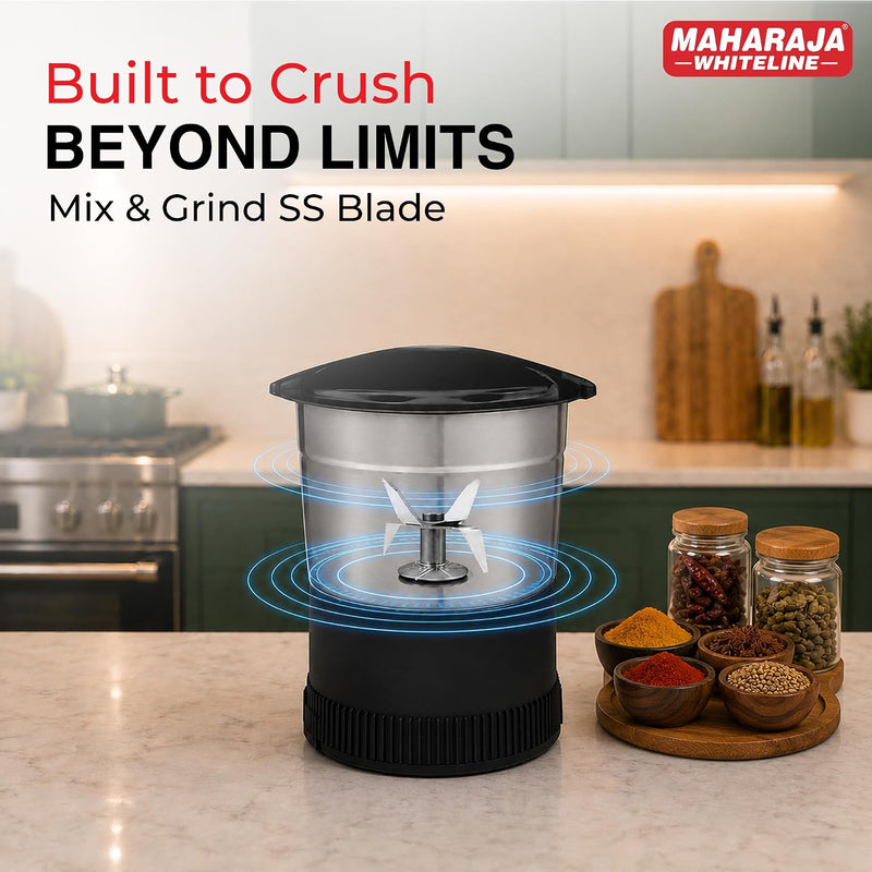 Maharaja Whiteline Odacio Desire Juicer Mixer grinder 550 Watt,smooth juicing, 3 jars, 5years warranty