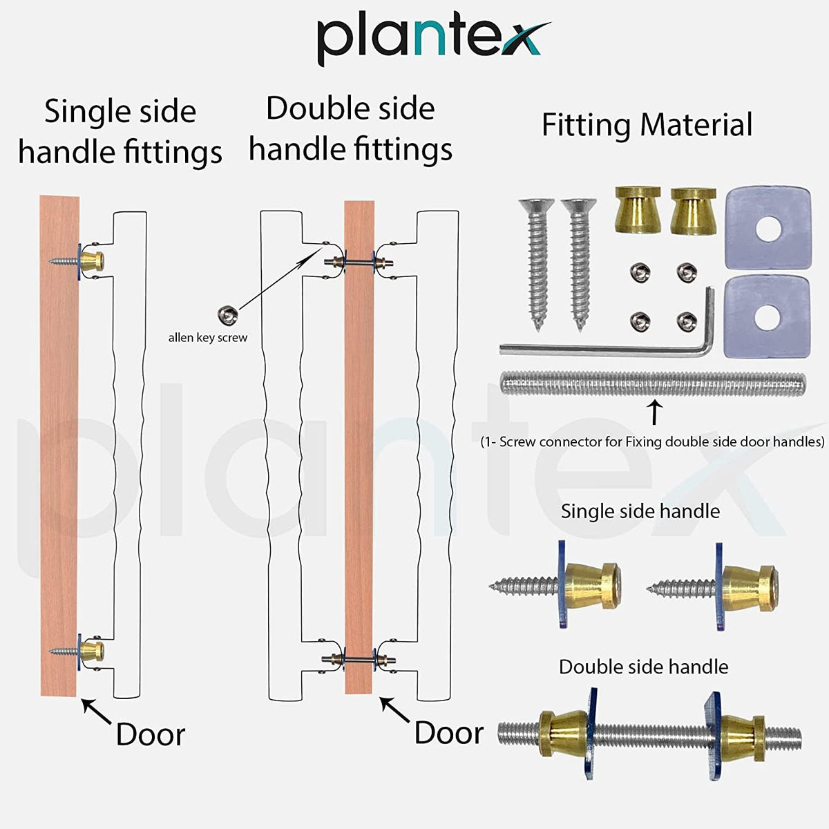 Plantex 6 Inch Main Door Handle/Aluminium Door Handle/Pull-Push Door Handle/Door Accessories (Pack of 1, Brass Antique)-4