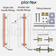 Plantex Ultron Door Handle/15 Inch Main Door Handle/Pull Push Door Handle/3 Years Warranty Pack of 1 (316,Satin and Grey Finish)-5