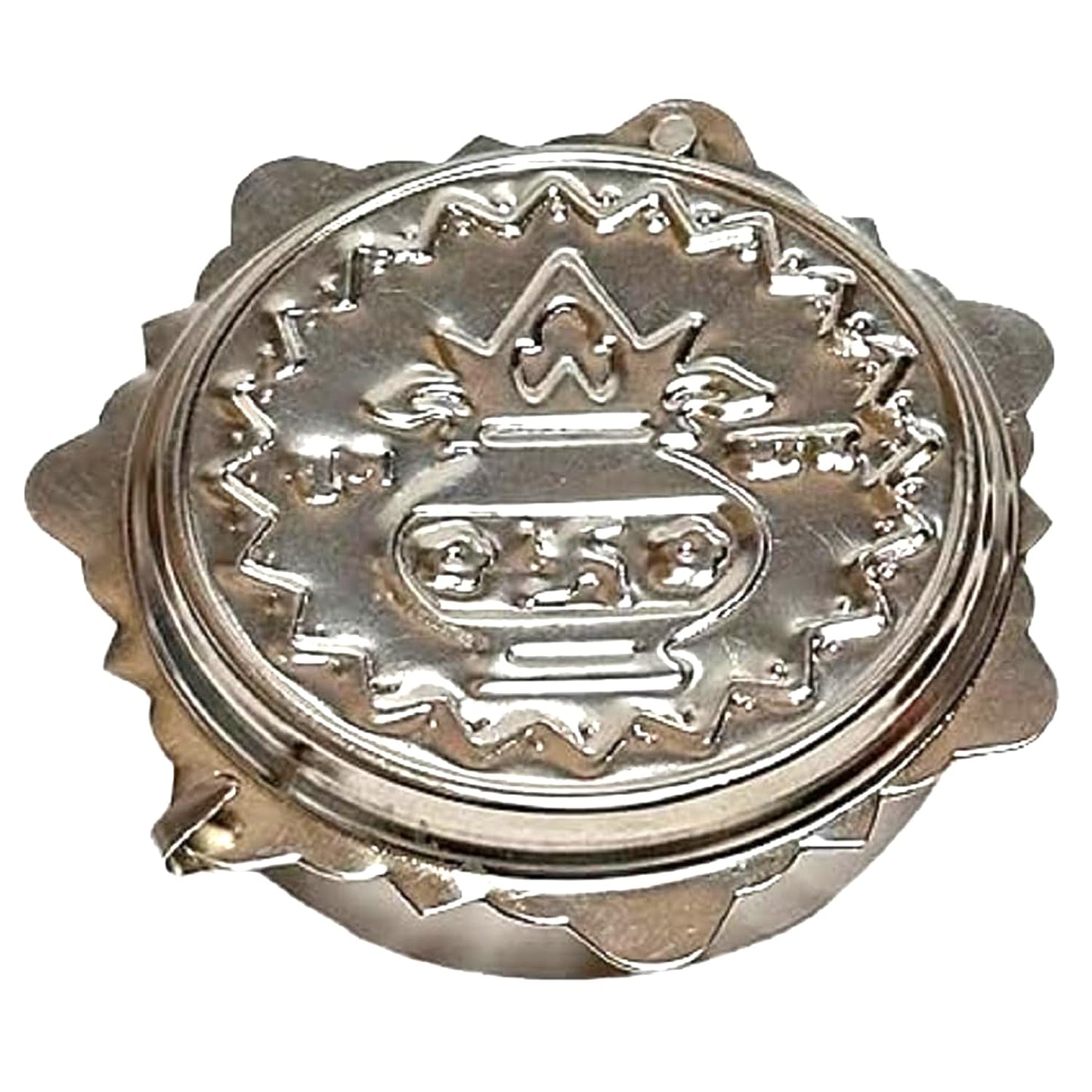 Dynore Stainless Steel 4 in 1 Haldi Kumkum Dabbi/Tilak Dabbi- Set of 1 Pcs