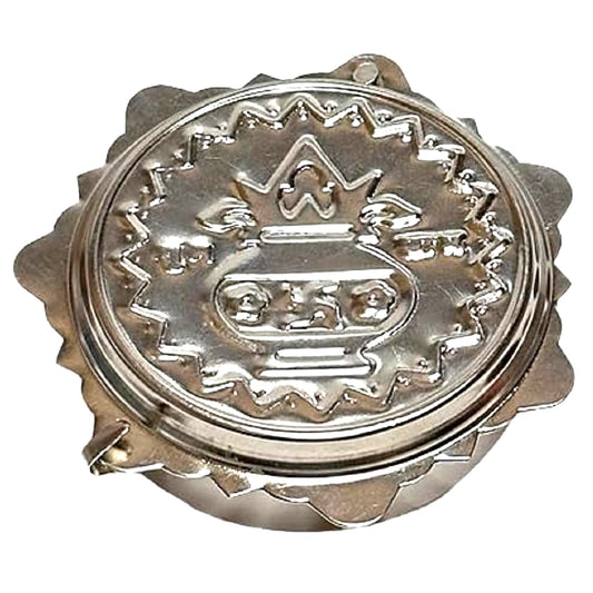 Dynore Stainless Steel 4 in 1 Haldi Kumkum Dabbi/Tilak Dabbi- Set of 1 Pcs