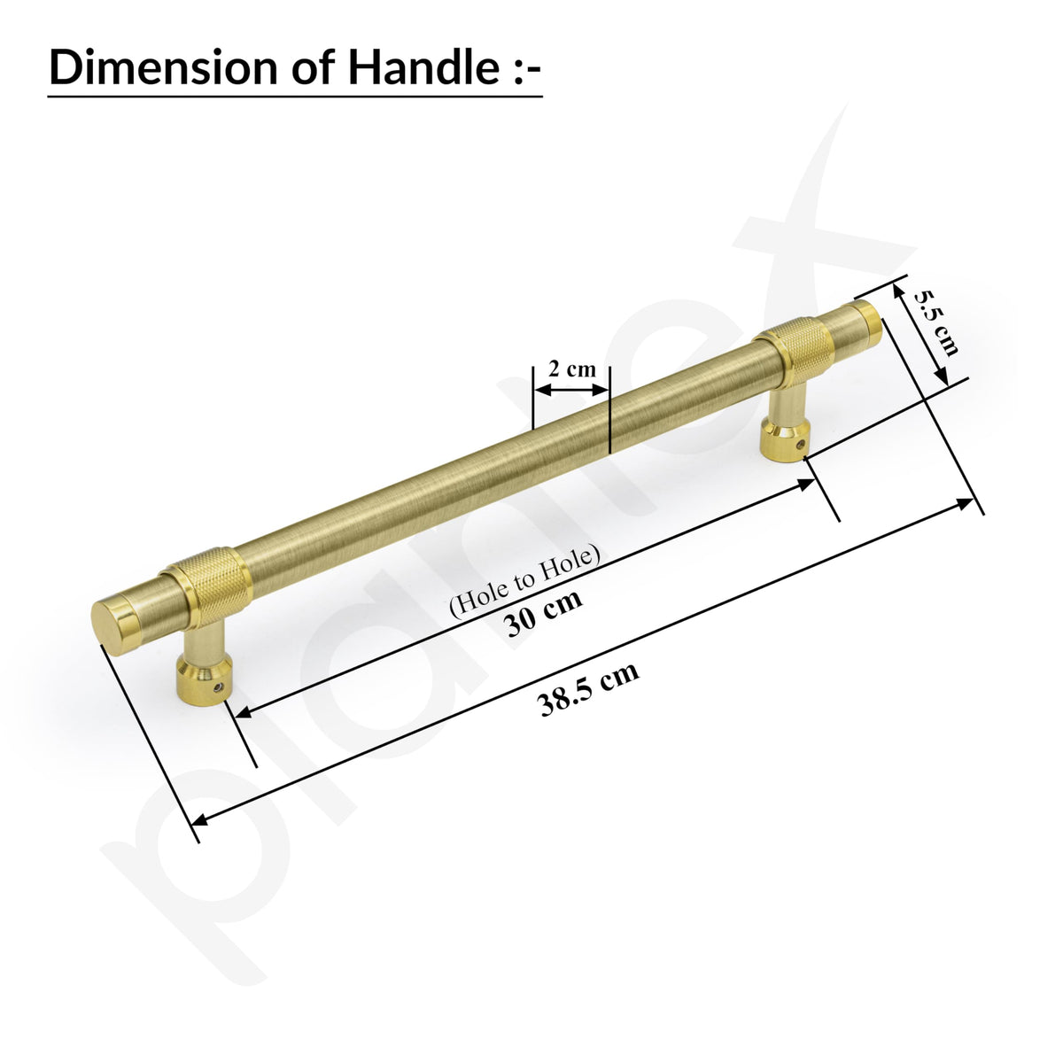 Plantex 12 Inch Main Door Handle/304 Grade Stainless Steel Handle for Door/Pull-Push Handle for Home/Office/3 Years Warranty Pack of 1 (APS-150, Brass Antique & PVD Gold)-2