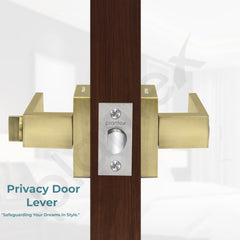 Plantex New Age Bathroom Door Locks/Key-Less Door Lock Set for Bedroom/Balcony/Office/Storeroom - Reversible Design (Brass Antique Finish, 30mm to 50mm Door Range)-6