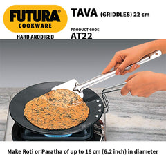 Hawkins Futura Hard Anodised Tava 22 cm, 4.06 mm