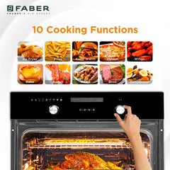 Faber 82L Built-In Microwave Oven with 10 functions | Auto Cook Menus & Auto Power Off Protection | Grill, Convection, D