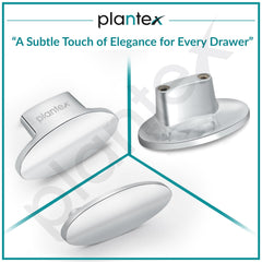 Plantex Knobs for Drawer/Cabinets Knobs/Pull-Push Knobs for Kitchen/Bedroom/Drawer - Pack of 4 (Oval, Chrome)-5