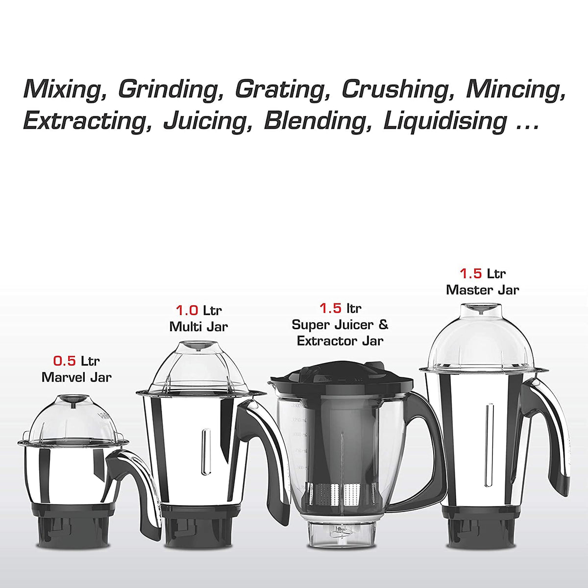 Vidiem MG 603 A VStar ADC 550 Watts 110 Volts Mixer Grinder (Black) - For Use in USA and Canada Only