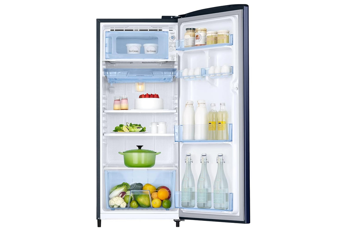 Samsung 183 L, 2 Star, Digital Inverter, Direct-Cool Single Door Refrigerator (RR20H2712HV/NL, Himalayan Poppu Blue, Single Touch Defrost, 2026 Model)-5