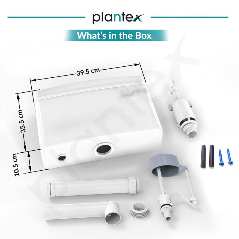 Plantex Flush Tank for Toilet with 8 Ltr Water Capacity/Flushing Cistern for Bathroom/Polypropylene Toilet Flush Tank - Pack of 1 (White)-3