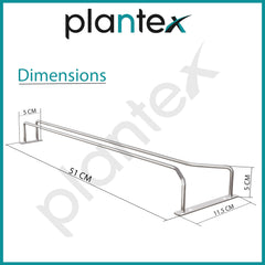 Plantex Stainless Steel Wine Glass Rack/Holder Upside Down Glass Hanging Organizer/Glass Hanging Stand for Pubs/Kitchen/Bars - (Single Line - L20 x W4.5 Inches), Tiered Shelf-2
