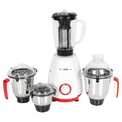 Faber Crown 800W Blender Mixer Grinder, 3 SS clip lock jars + 1 PC jar || low-noise copper motor, up to 20000 rpm speed 