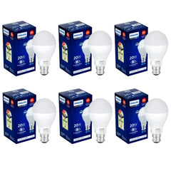 Philips 20W B22 LED Cool Day Light Bulb, Pack of 6 (929001256833)