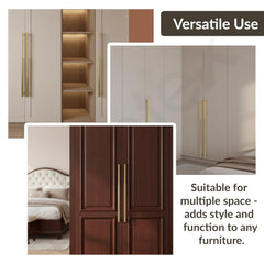 Plantex Stainless Steel & Aluminium Cabinet Handle/450mm Wardrobe Door Handle/Cupboard Pull-Push Handles for Home/Office - Pack of 1 (Brass Antique & Gold)-6