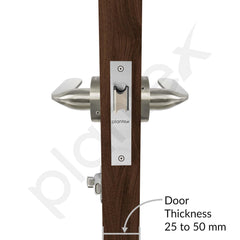 Plantex Brass Pearl Mortice Door Lock for Balcony and Bathroom Door Lock/Keyless Handle Set with Baby Latch (7060 - Matt Finish)-4