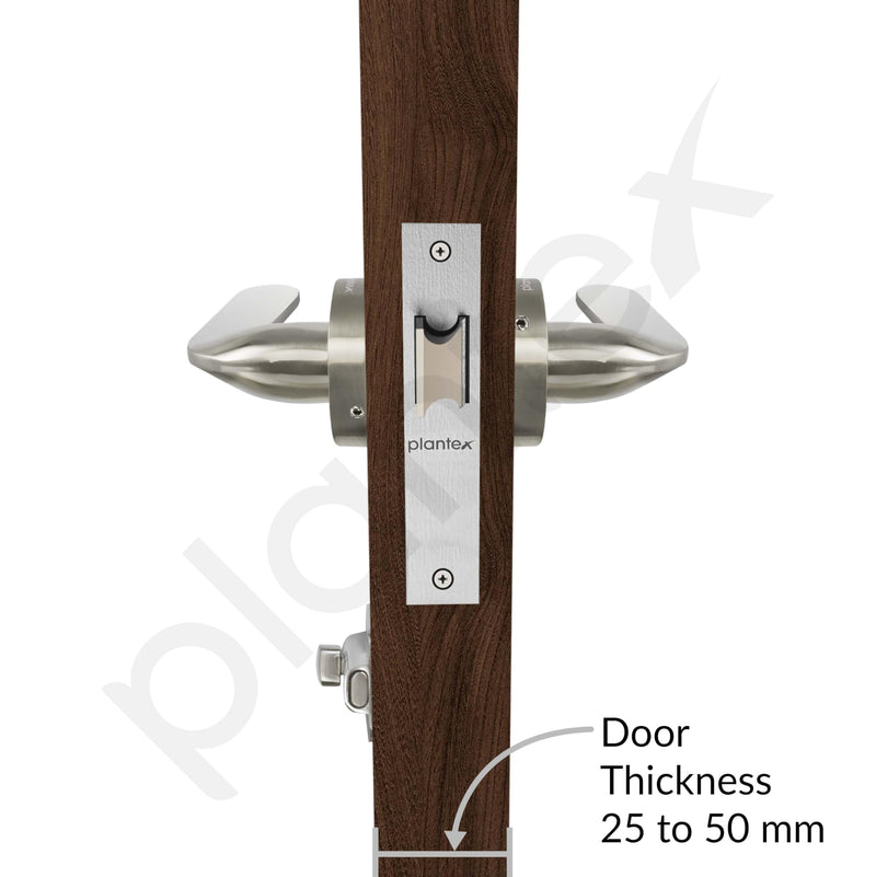 Plantex Brass Pearl Mortice Door Lock for Balcony and Bathroom Door Lock/Keyless Handle Set with Baby Latch (7060 - Matt Finish)-4