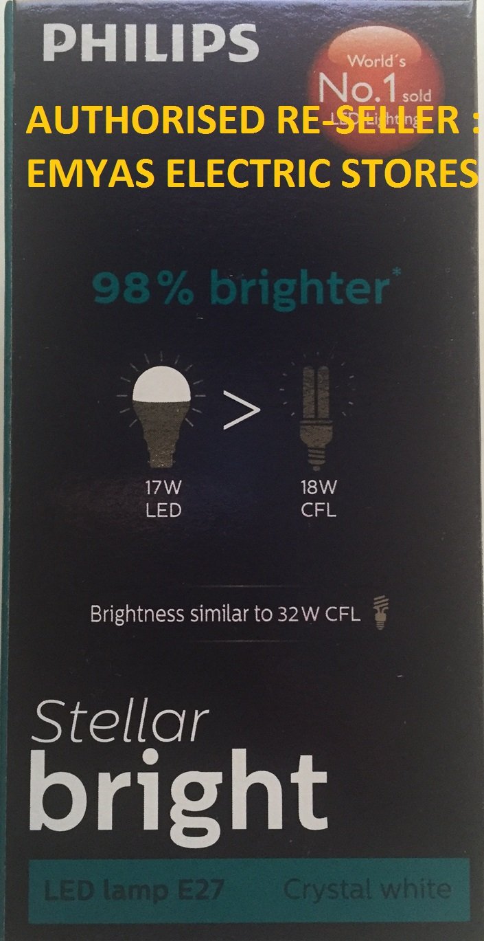 Philips Base E27 17-Watt LED Bulb (Pack of 6, Cool Day Light)