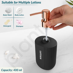 Plantex Ceramic Bathroom Set - Soap Holder for Bathroom/Liquid Soap Dispenser/Tumbler Holder/Toothbrush Holder - 3 Pcs Set (Model APS-NZBA-421)-4