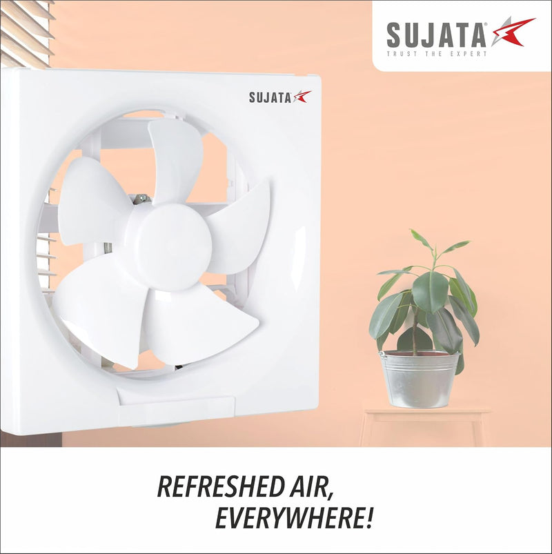 Sujata 200 mm Premium Exhaust Fan for Kitchen, Bathroom & Office - EPB81 - White