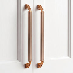 Plantex Aluminium Cabinet Handle/288mm Wardrobe Handle for Home/Cupboard Door Pull-Push Handles for Office - Pack of 2 (Rose Gold)-1