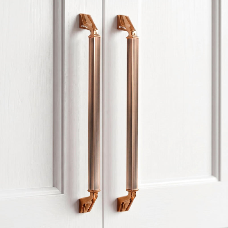Plantex Aluminium Cabinet Handle/288mm Wardrobe Handle for Home/Cupboard Door Pull-Push Handles for Office - Pack of 2 (Rose Gold)-1