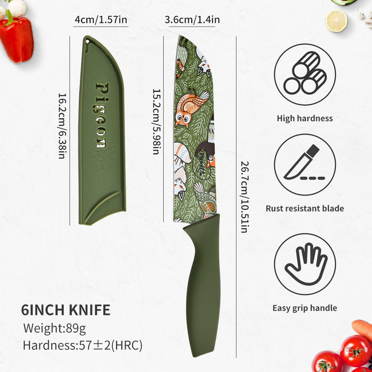 Pigeon by Stovekraft Edge Flora Stainless Steel Kitchen Knife