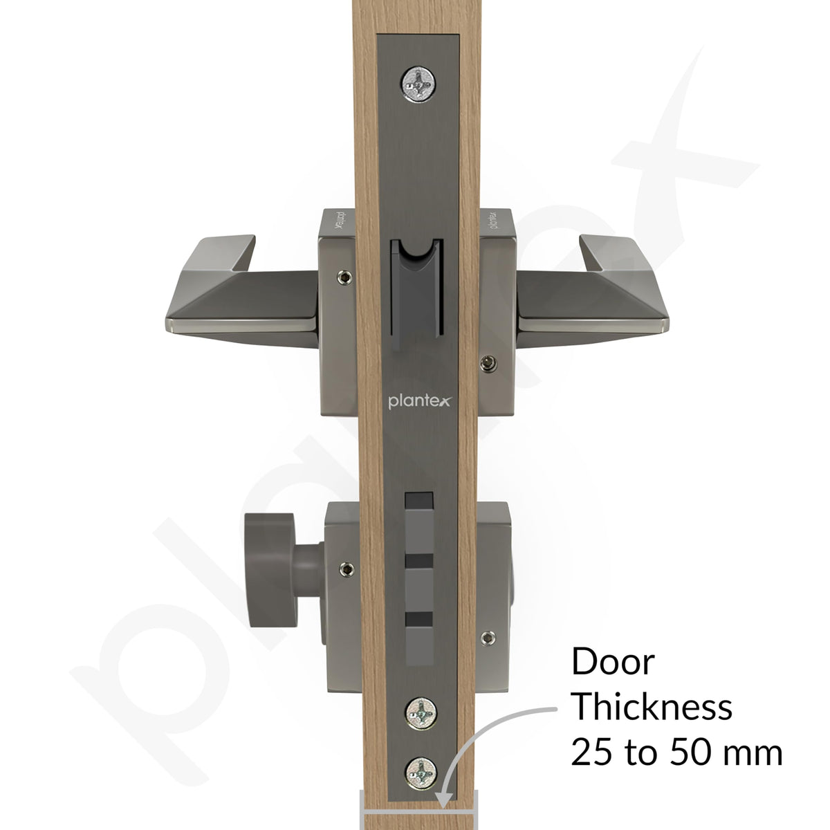 Plantex Door Lock for Home/Main Door Lock Set with 3 Years of Warranty Mortise Lock for Door with Brass Lock Body & Cylinder(7083-Satin Black)-5
