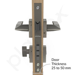 Plantex Door Lock for Home/Main Door Lock Set with 3 Years of Warranty Mortise Lock for Door with Brass Lock Body & Cylinder(7083-Satin Black)-5