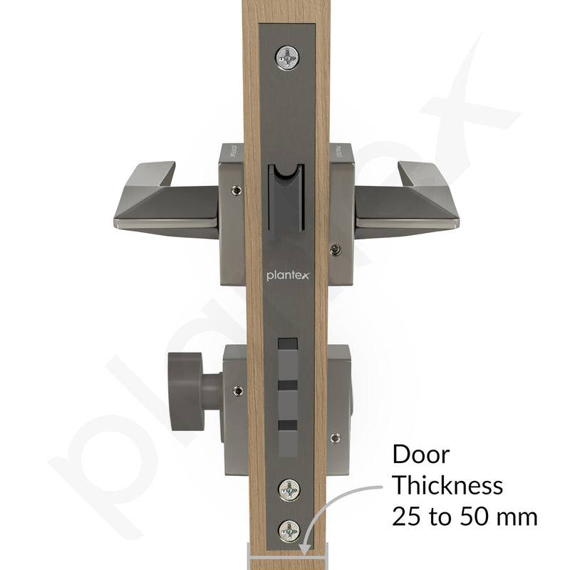 Plantex Door Lock for Home/Main Door Lock Set with 3 Years of Warranty Mortise Lock for Door with Brass Lock Body & Cylinder(7083-Satin Black)-5