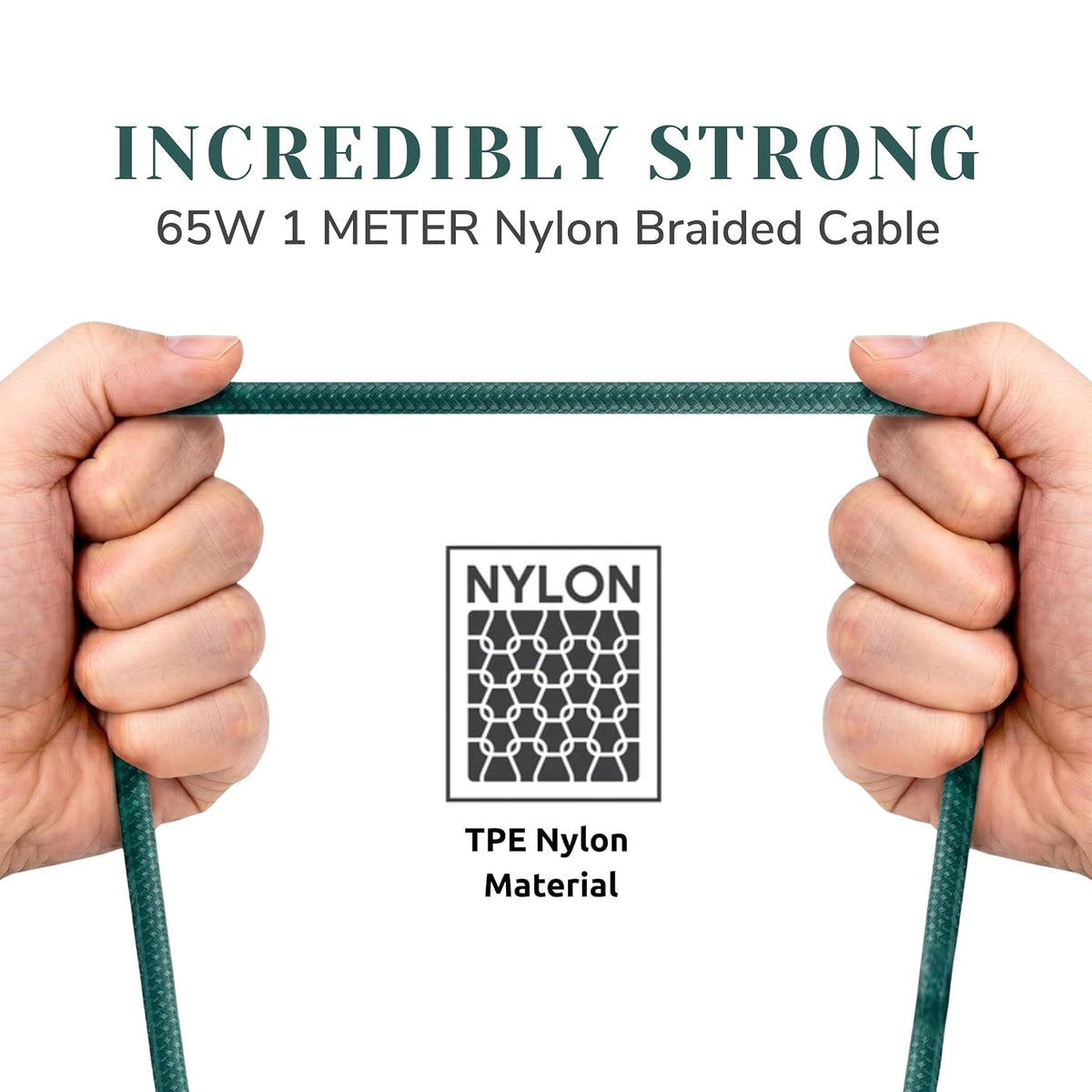 Philips DLC4130CT/94 65W Type-C to Type-C Fast Charging Cable (1m, Crystal Teal)