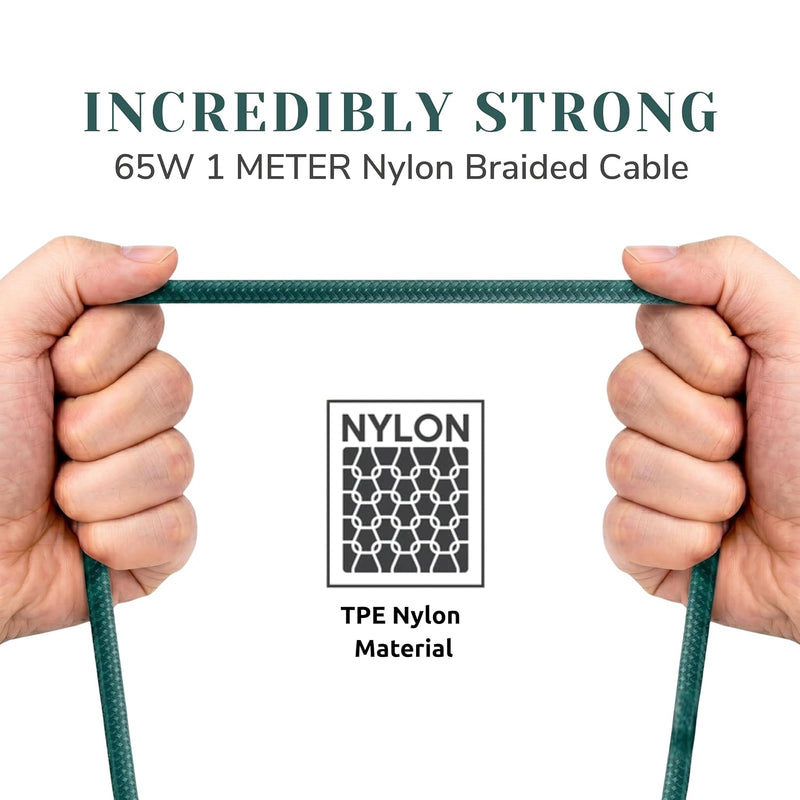 Philips DLC4130CT/94 65W Type-C to Type-C Fast Charging Cable (1m, Crystal Teal)