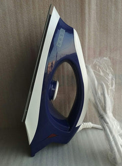 USHA 3702 1000 Watts Dry Iron with Shock Proof Plastic Body | Single Coat Grey Non Stick Soleplate for Longer Durability |Overheat Safety Shutoff | 360° Swivel Cord | 2 Years Warranty | Blue & White