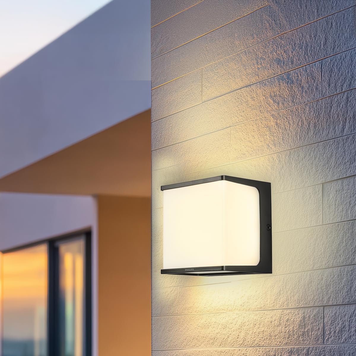 Philips 8-watt LED Square Shape Wall Light (IP-65)