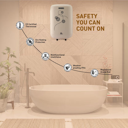 Usha Aquagenie Neo 25 Litre Storage Water Heater with Free Installation (Sky Blue)