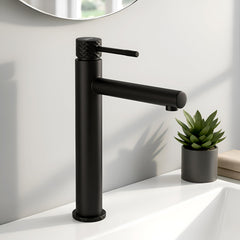 Plantex Wash Basin Mixer Tap Hot and Cold/Brass Tap Handle and 304 Grade Stainless Steel Body/Hot & Cold Basin Mixer/Pillar Spout for Wash Basin/Deck Mount - (8013-2, Black)-1