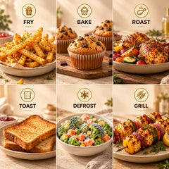 Faber 4L 1500W Digital Air Fryer | Fry, Bake, Roast | 85% Less Oil, 200°C Swirl Heating Technology |8-Preset Menu | Touc