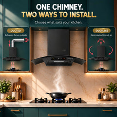 Faber Agile 75cm 1500m³/hr BLDC Autoclean Curved Shape Chimney | Built In Oil Collector | Touch & Gesture Control | 8Yr 