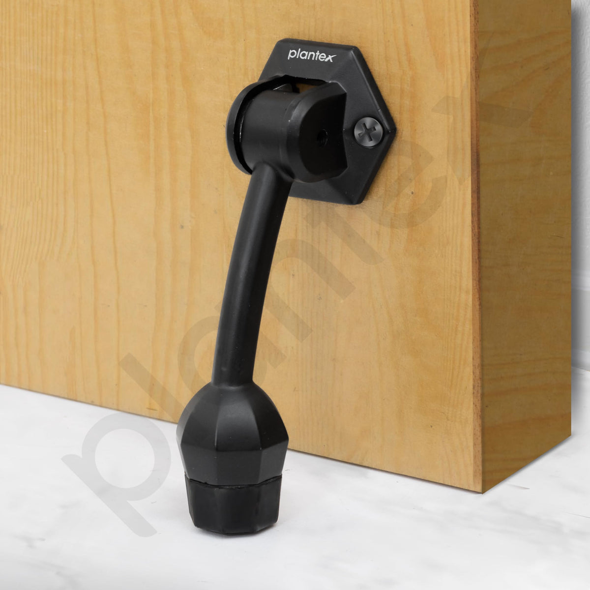 Plantex Door Stopper for Main Door/5-Inch Stopper with Rubber Grip/Stoppers for Wooden Door/Stops for Door Pack of 3 (Z-Black)-5